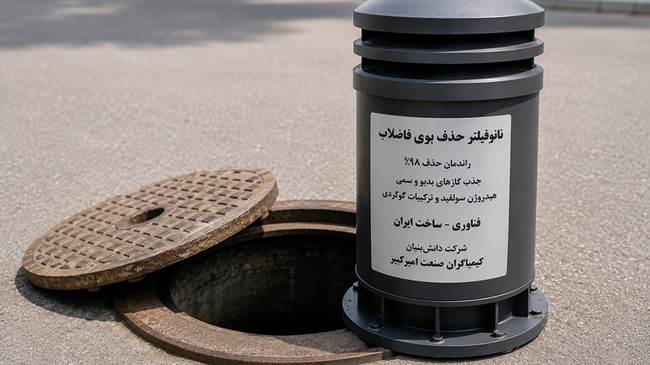 رونمایی از نانوفیلتر ایرانی برای حذف بوی نامطبوع فاضلاب و تأسیسات صنعتی